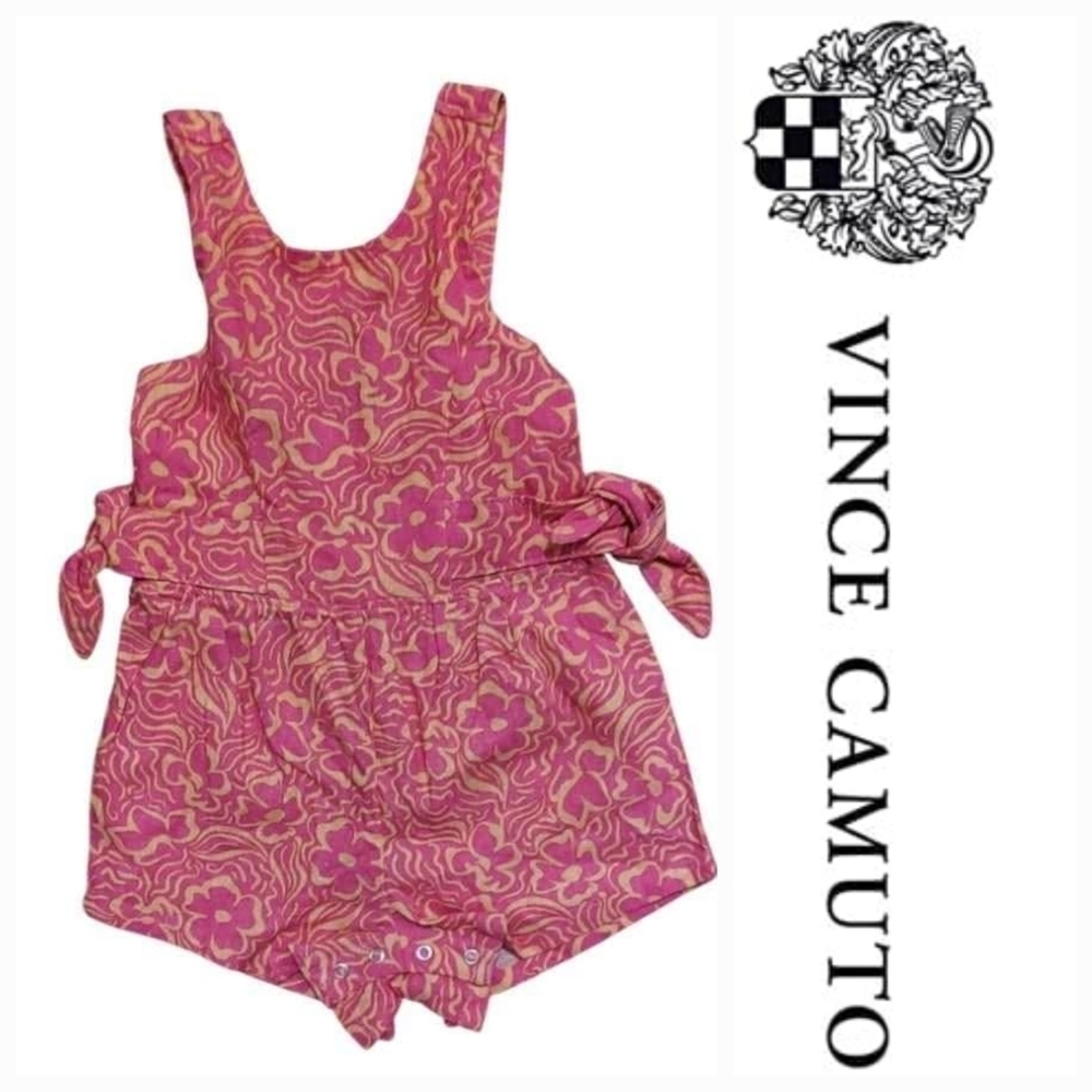 NWT Girls Vince Camuto Pink Pai Romper 18M